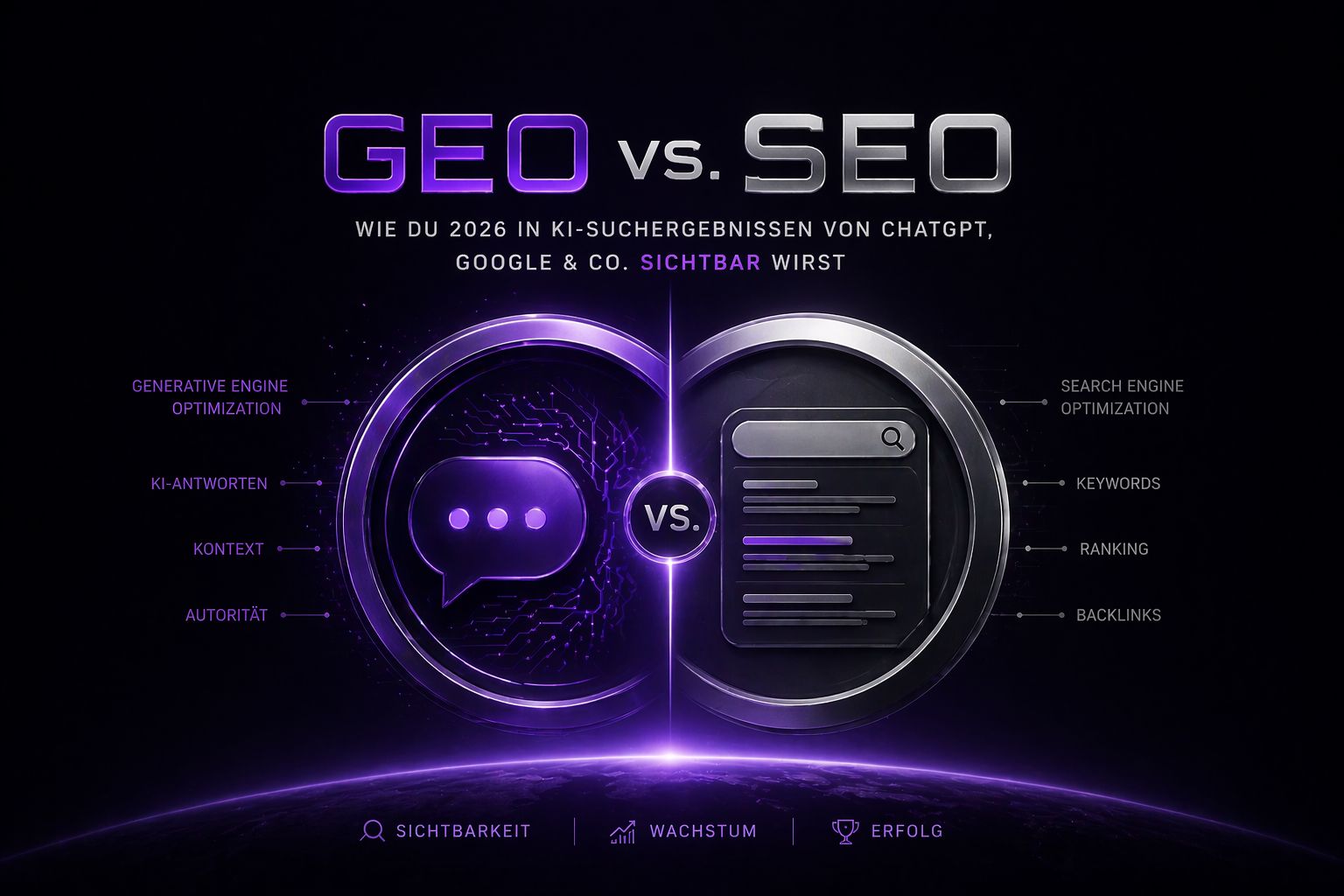 GEO Marketing Generative Engine Optimization SEO 2026 KI Suche ChatGPT SEO Google AI Overviews KI Sichtbarkeit GEO vs SEO Zero-Click-Suche AI Search Optimization